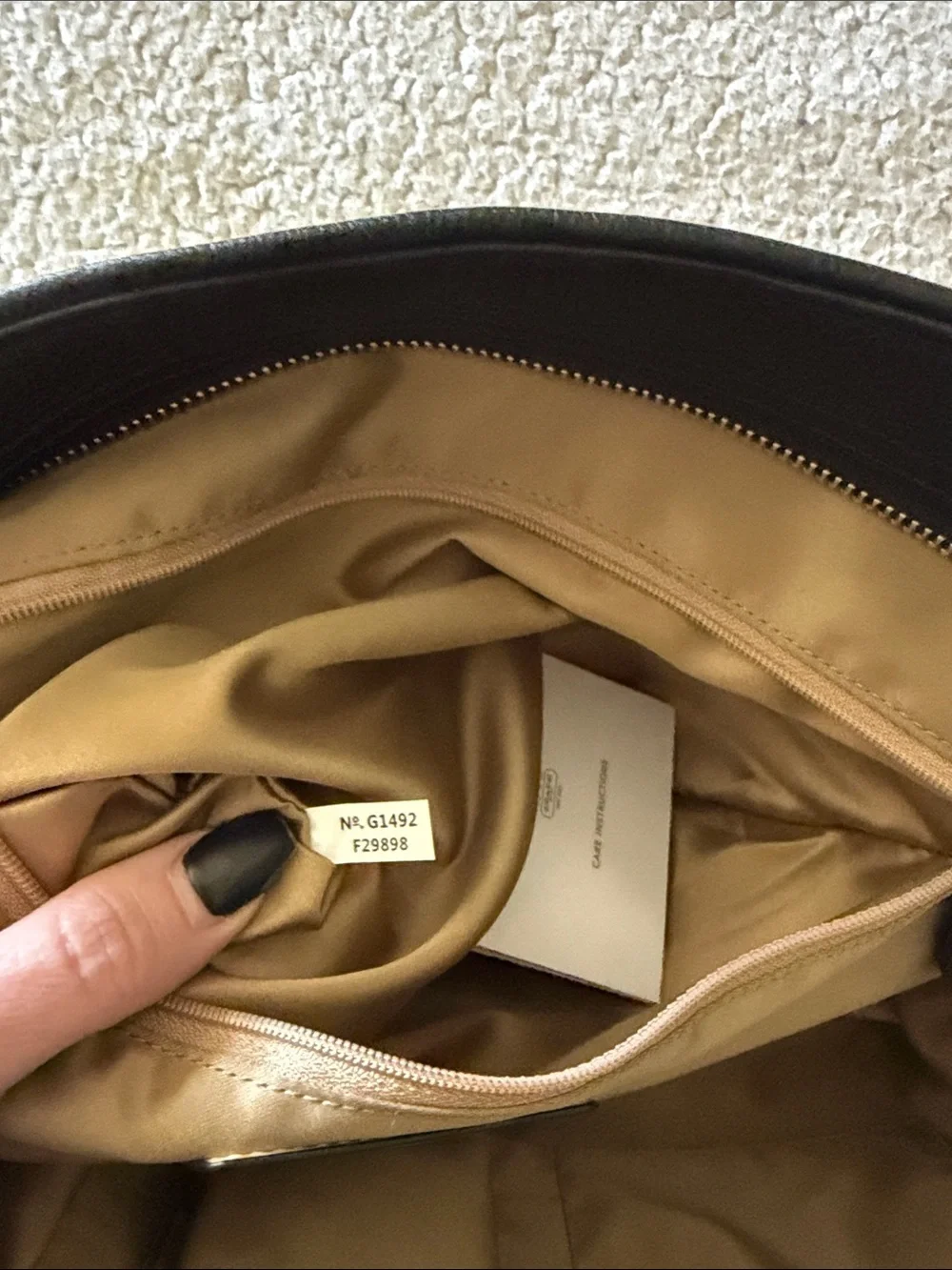 Coach Black Pebbled Leather Shoulder Tote